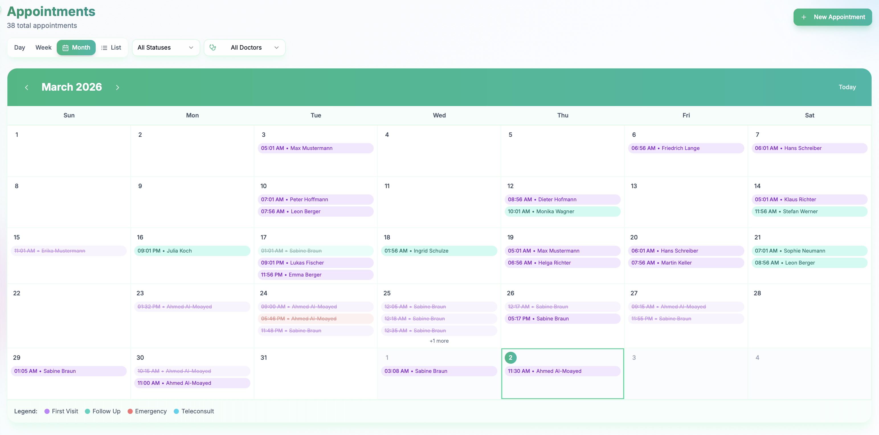 Smart Appointment Calendar